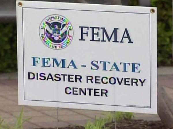 FEMA disaster recovery center sign