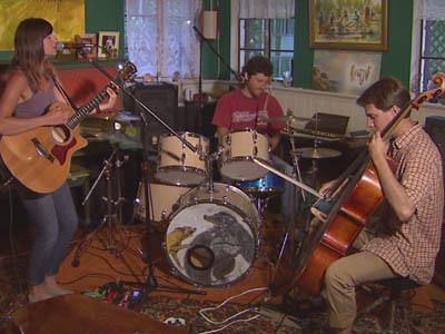 Andrea Connolly, Pete Connolly and Josh Starmer, of Birds and Arrows, perform for WRAL.com's Hear it from Hutch.