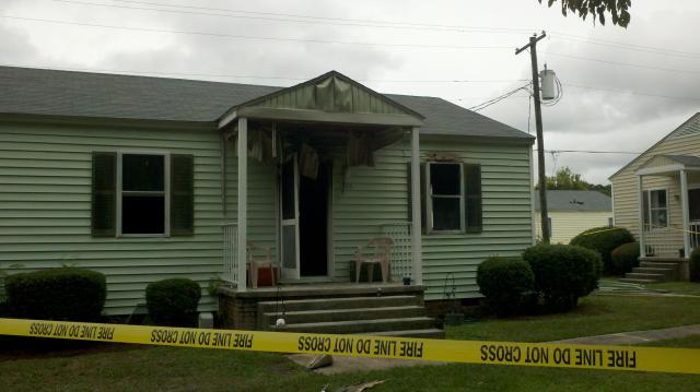 A duplex in Camp Lejeune's Midway Park caught fire Friday. and one child died.