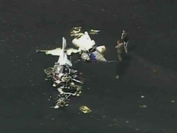 Sky 5 coverage of Harnett plane crash